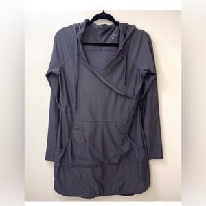 Athleta Charcoal Hooded Top